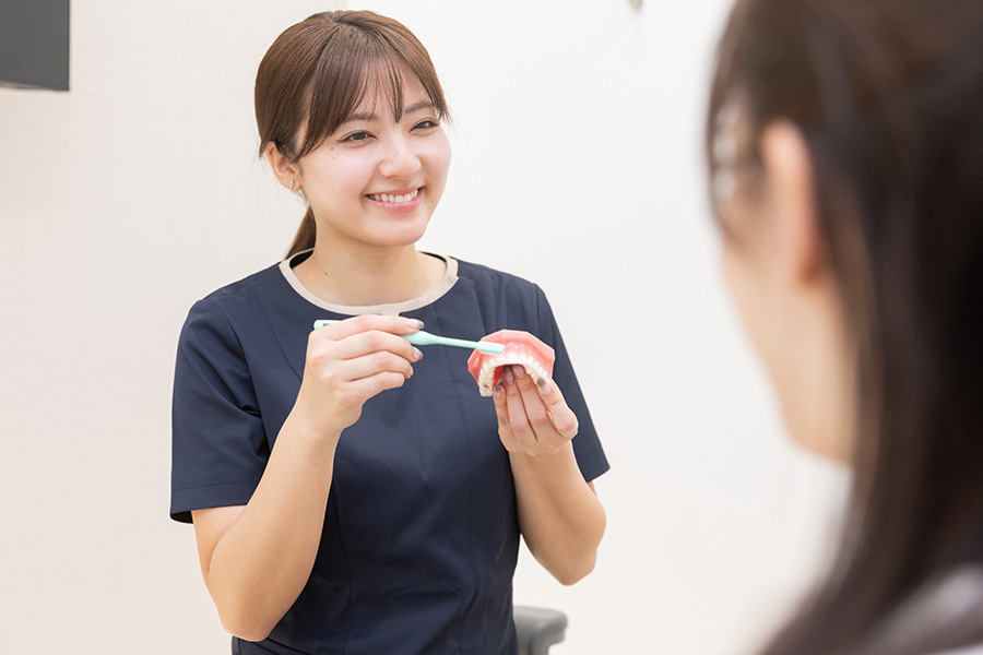 患者様の口腔内にあった
ブラッシング指導